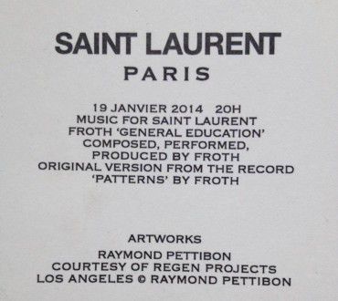 Froth - Music For Saint Laurent