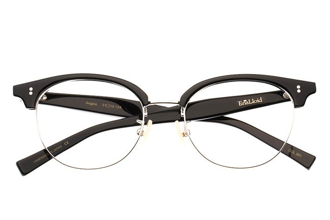 レンズクリア未使用 恵那眼鏡 ENALLOID 黒縁フレーム 眼鏡 サングラス エナロイド